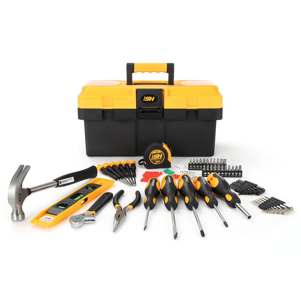 HOTO Tool Set, Hand Tool Set/Home Tool Kit, DIY Set Tool Household Hand  Tool with Screwdriver Wrench Hammer Tape Plier Tool Box, Essential  Mechanics