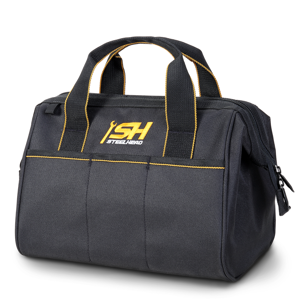 12 in. Wide Mouth Tool Bag & Organizer – MOTORHEAD & STEELHEAD Tools