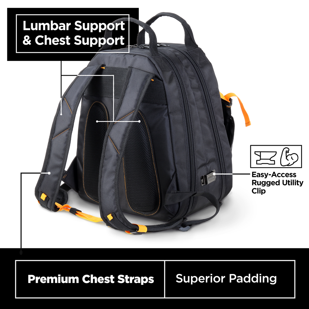 Steelhead 48 Pocket Heavy Duty Tool Backpack Padded Back Support Reinforced Bo
