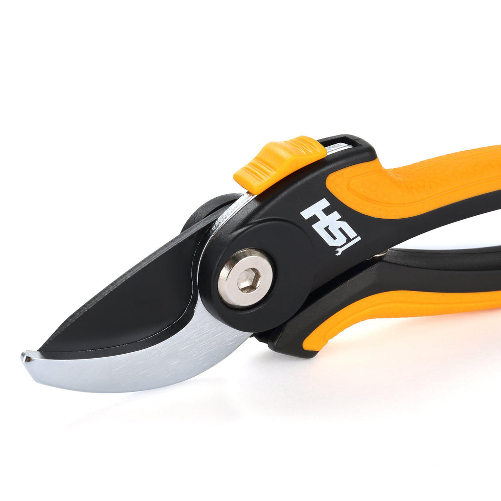 Sleek Garden Hand Pruner Professional Sharp Bypass EZ-Cut Garden Pruning  Shears -Comfort Plus Handheld Gardening Tools Pruner,Rust Proof Blades