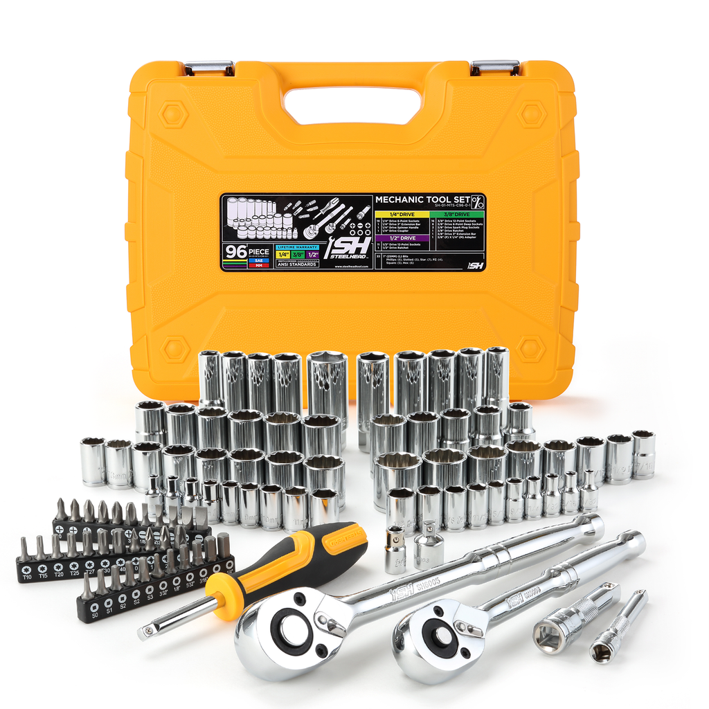 Mechanics Tool Set - ANSI (96 Piece)-Motorhead & Steelhead Tools