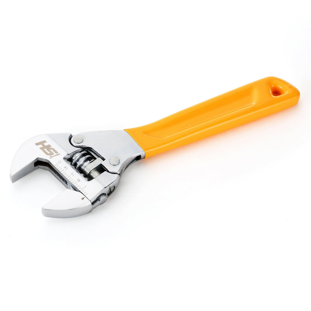 8 in. Ratcheting Wide Mouth Adjustable Wrench-Motorhead & Steelhead Tools