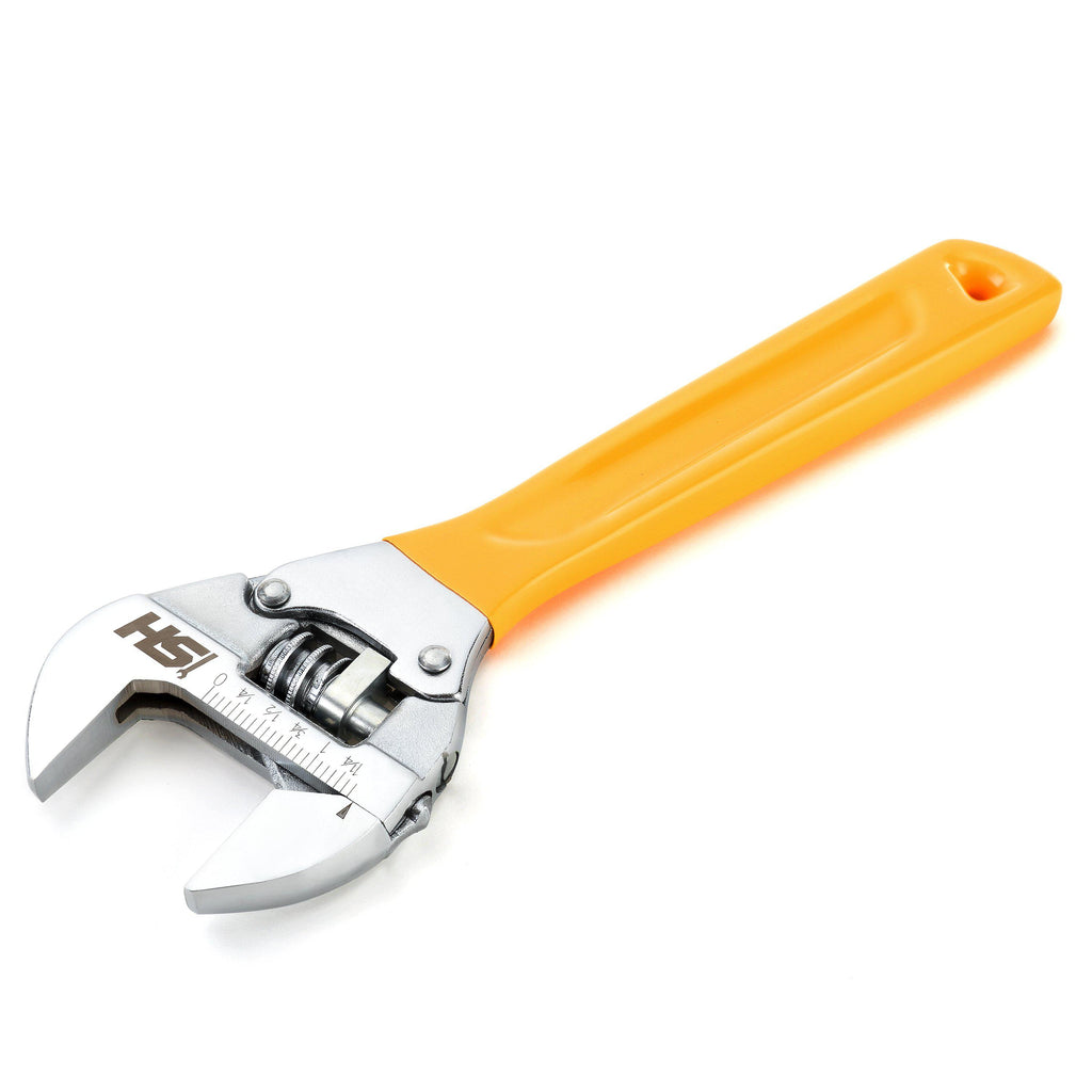 10 in. Ratcheting Wide Mouth Adjustable Wrench-Motorhead & Steelhead Tools
